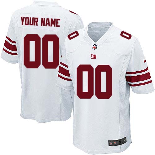 Youth Elite Nike Jersey White Road - Customized NFL New York Giants